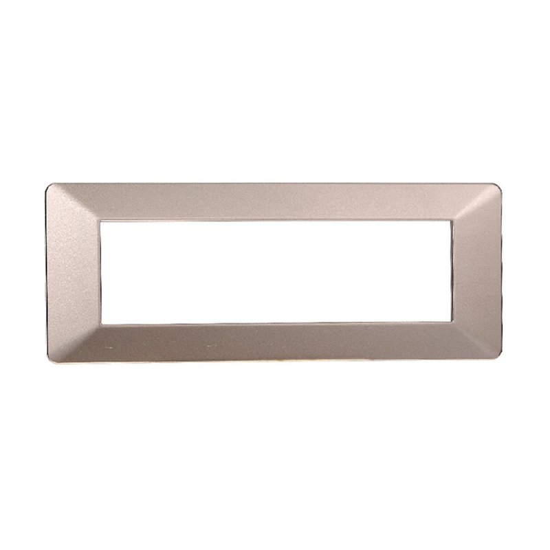 ETTROIT Placca Plastica Serie Starlight 7P Colore Bronzo Compatibile Con Vimar Plana