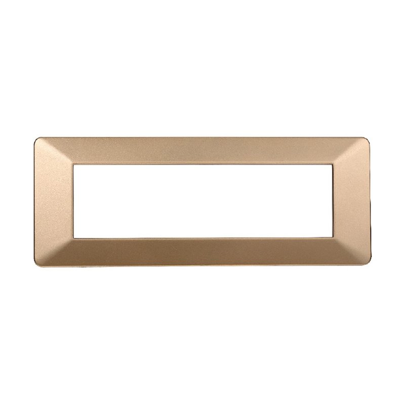 ETTROIT Placca Plastica Serie Starlight 7P Colore Oro Compatibile Con Vimar Plana