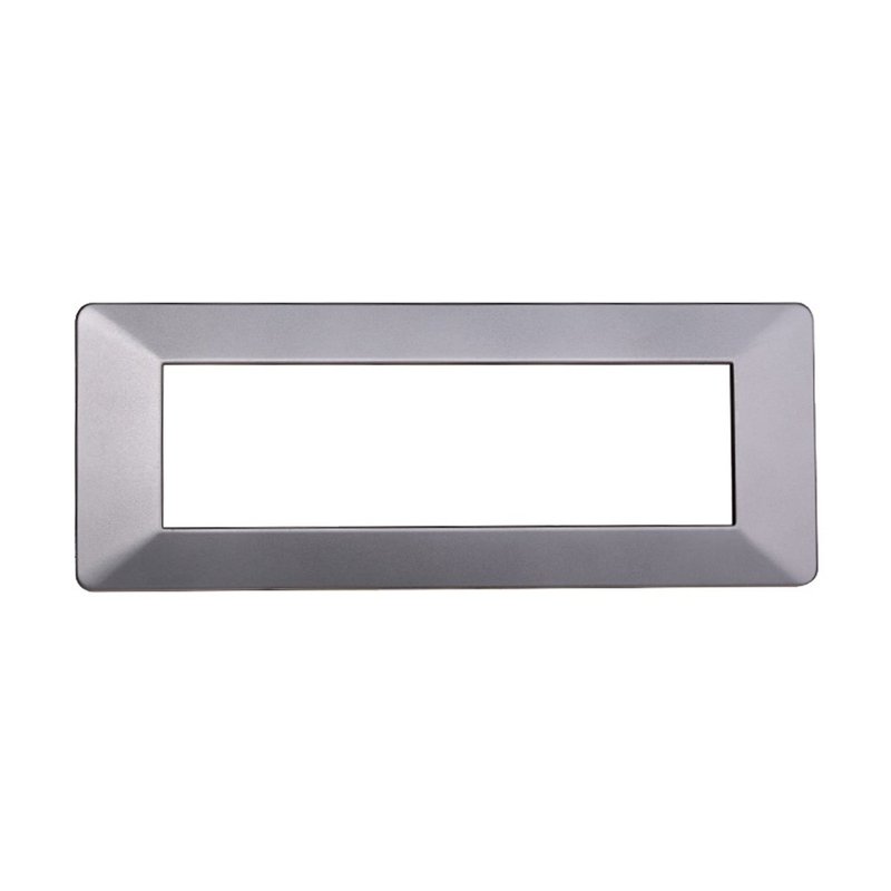 Placca Plastica Serie Starlight 7P Colore Silver Compatibile Con Vimar Plana