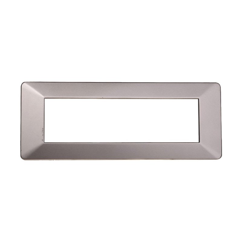 Placca Plastica Serie Starlight 7P Colore Titanio Compatibile Con Vimar Plana