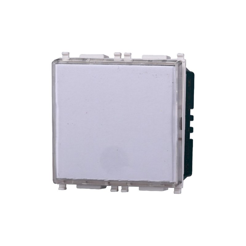ETTROIT Pulsante Targa Portanome 2P 2M Campanello Colore BIANCO Compatibile Con Vimar Plana