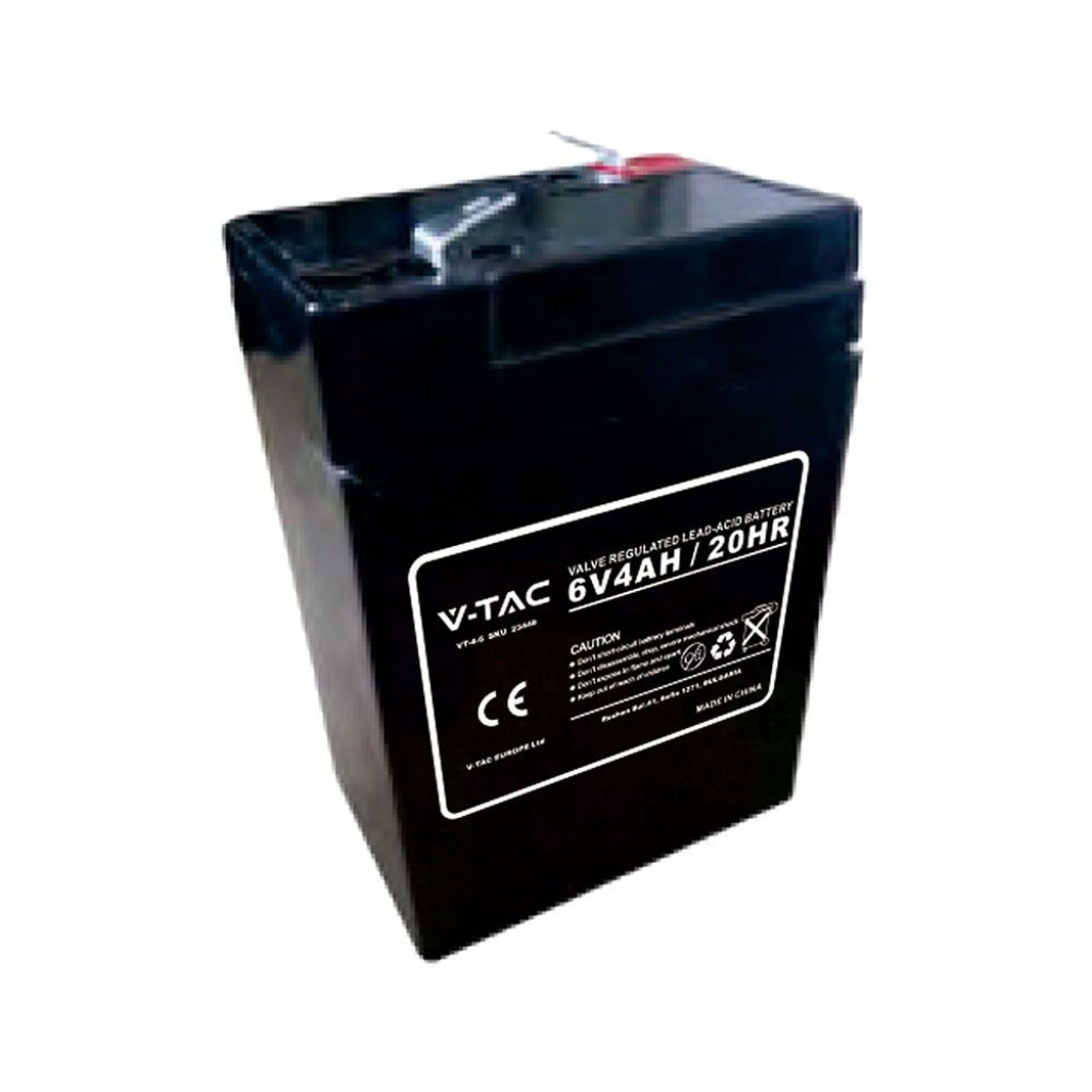 Batteria al Piombo Acido 6V 4Ah per Allarmi, Videosorveglianza, UPS Terminali T1 70*47*101mm SKU-23448
