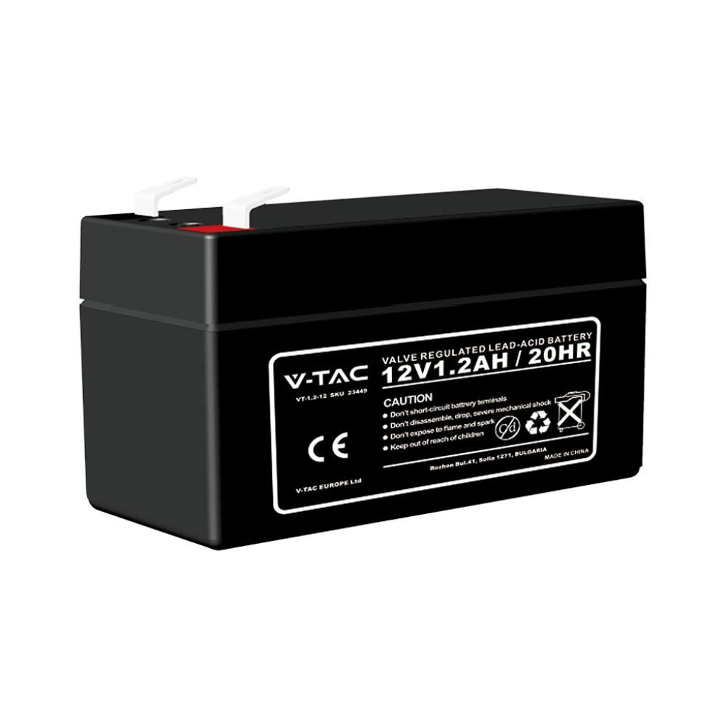 Batteria al Piombo Acido 12V 1.3Ah per Allarmi, Videosorveglianza, UPS Terminali T1 97*43*52mm SKU-23449