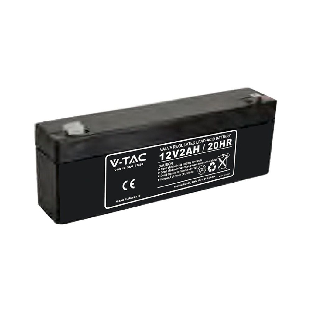 Batteria al Piombo Acido 12V 2Ah per Allarmi, Videosorveglianza, UPS Terminali T1 178*36*61mm SKU-23450