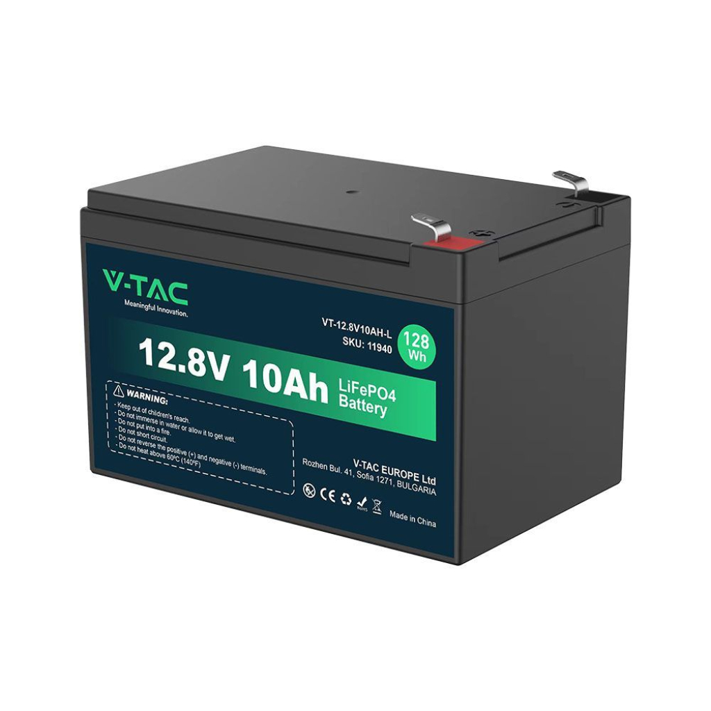 Batteria al Litio 12.8V 10Ah per Allarmi, Videosorveglianza, UPS Terminali T2 151*98*97mm IP55 SKU-11940