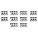 10 Morsetti a Molla Rapidi 4P Doppio Click Bianco per Cavi e Morsettiera a Vite