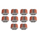 10 Morsetti Con Base Fissaggio Morsettiera Elettrica Connettore Bilaterale 5P