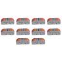 10 Morsetti Elettrici Rapidi 3P con Leva Connettori Compatti per Fili Elettrici