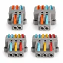 10 Sdoppiatore Elettrico Compatto Connettore Morsetto Elettrico Cavo Connettore 2P-4P 2P-6P 3P-6P 3P-9P