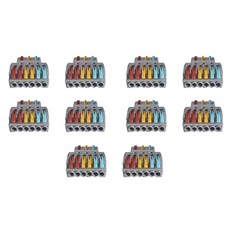 [XY2136X] 10 Sdoppiatore Elettrico Compatto Connettore Morsetto Elettrico Cavo Connettore 3P-6P