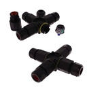 2 Connettori Giunta X IP68 Senza Viti 3 Posti per Cavo Elettrico 6 12mm 122x30mm
