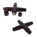 2 Connettori Giunta X IP68 Senza Viti 3 Posti per Cavo Elettrico 6 12mm 150x30mm