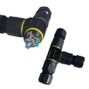 2 Connettori Veloce IP68 Forma T 3 Posti per Cavo Elettrico 6 12mm 122x80x30mm