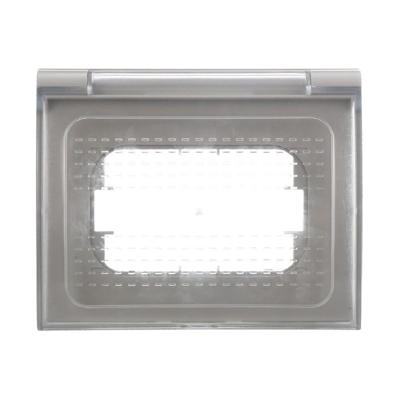 Placca Custodia IP44 3P Grigio Universale Per Scatola 503 Compatibile Bticino Vimar Gewiss