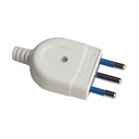 Spina Elettrica Volante 2P+T 16A 250V Max 1500W Bianco