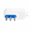 Spina Elettrica Volante Piatta Salvaspazio Laterale 2P+T 10A 250V Max 1500W Spina Piccola 10A Bianco