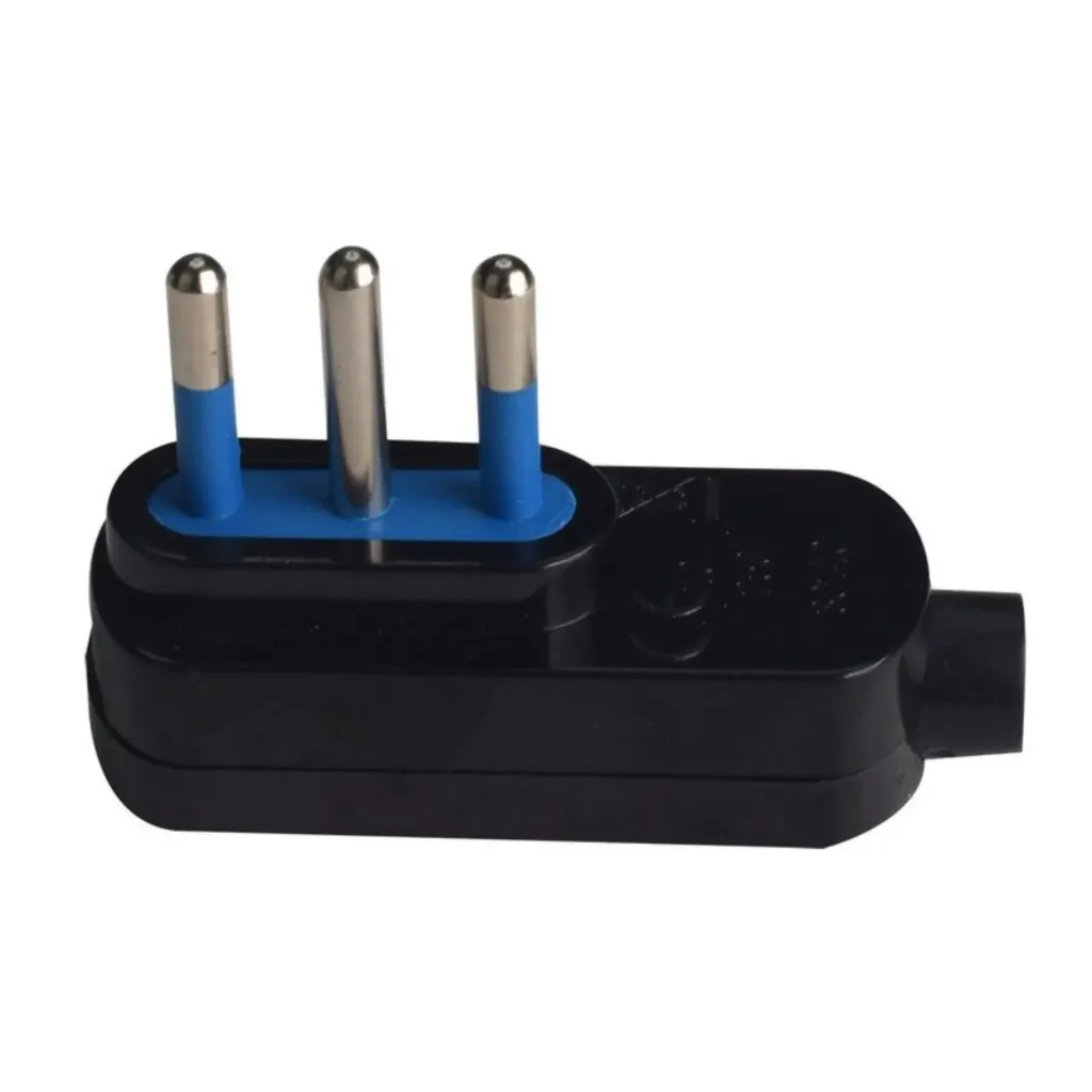 Spina Elettrica Volante Piatta Salvaspazio Laterale 2P+T 10A 250V Max 1500W Spina Piccola 10A Nero