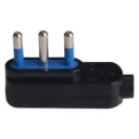 Spina Elettrica Volante Salvaspazio Laterale 2P+T 16A 250V Max 1500W Nero