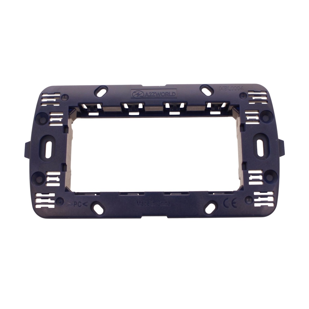 Supporto Telaio 4 Moduli Per Scatola 504 MBL 4M Blu Compatibile Bticino Living BLN0204