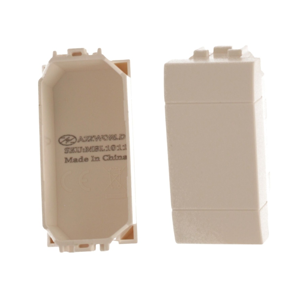 2 Pezzi Copritasti Copriforo Falso Polo MBL Bianco 1M Compatibile Bticino Living Light BLB0100