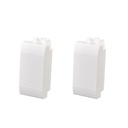 2 Pezzi Copritasti Copriforo Falso Polo MBL Bianco 1M Compatibile Bticino Living Light BLB0100