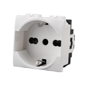 Presa Schuko Universale 2P+T 10/16A 220V MBL Bianco 2M Compatibile Bticino Living Light BLB2102