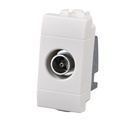 Connettore Presa TV Passante Maschio MBL Bianco 1M Compatibile Bticino Living Light BLB2253