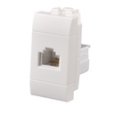 Connettore Telefonica Presa RJ11 MBL Bianco 1M Compatibile Bticino Living Light BLB2354
