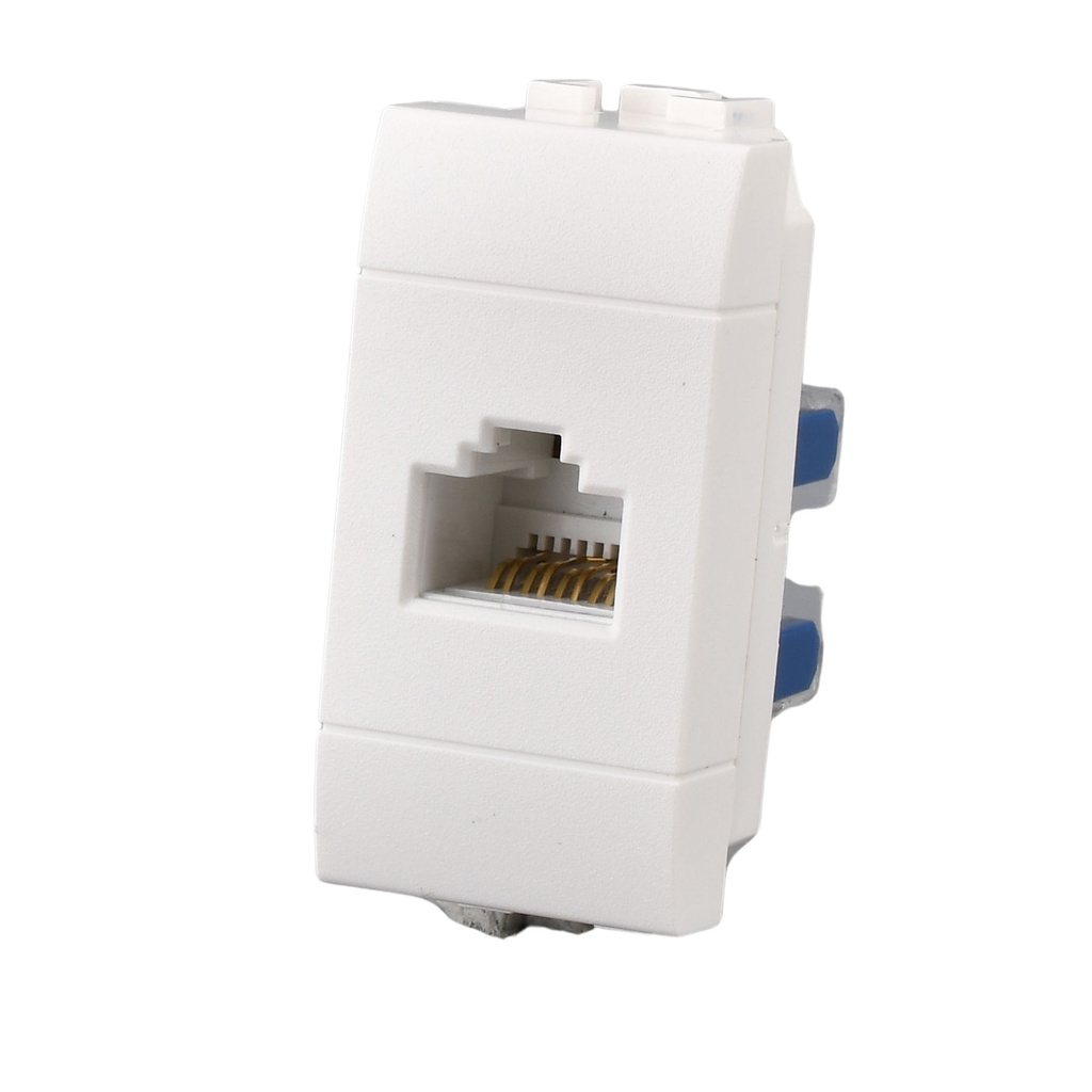 Connettore Rete Presa Dati RJ45 CAT6 MBL Bianco 1M Compatibile Bticino Living Light BLB2356