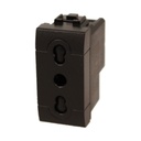 Presa Bipasso Bivalente 2P+T 10/16A 220V MBL Nero 1M Compatibile Bticino Living International BLN2001