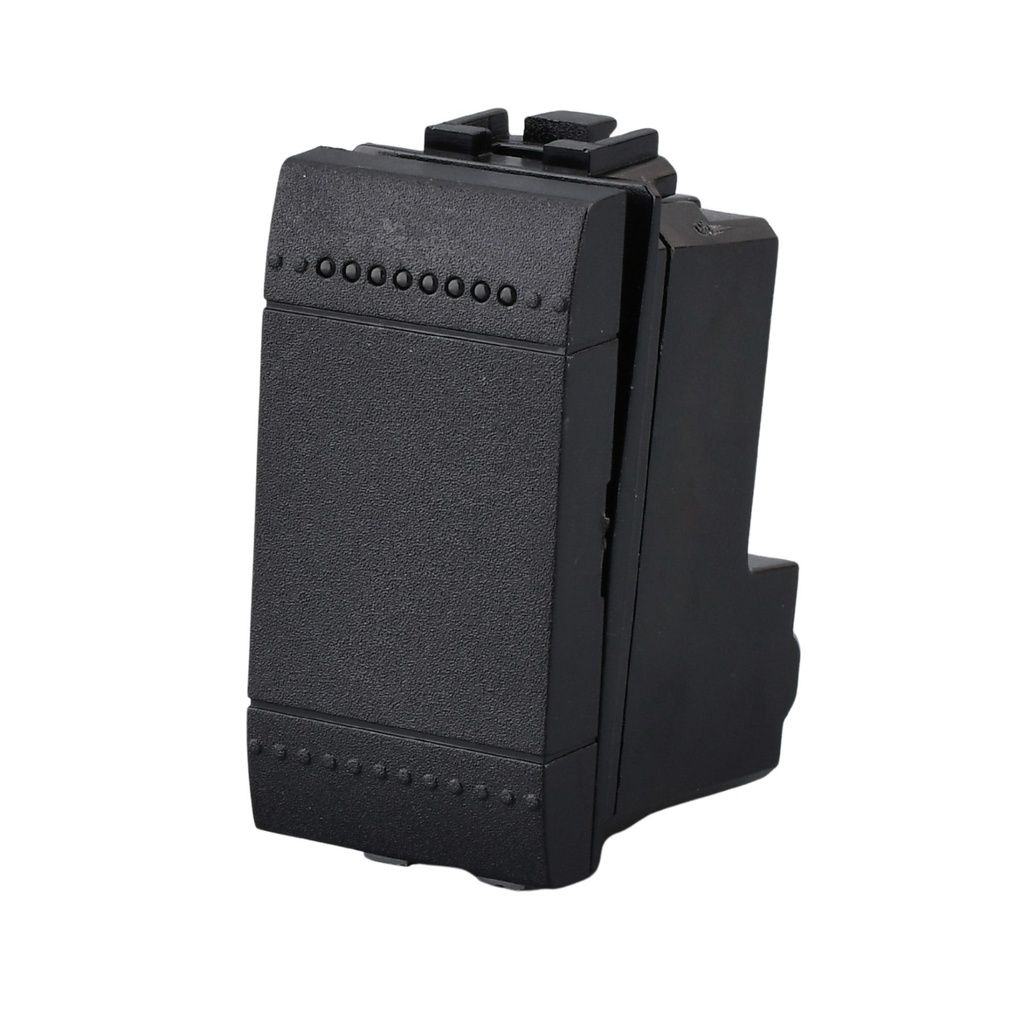 Interruttore Unipolare 1P 16A 220V MBL Nero 1M Compatibile Bticino Living International BLN0401