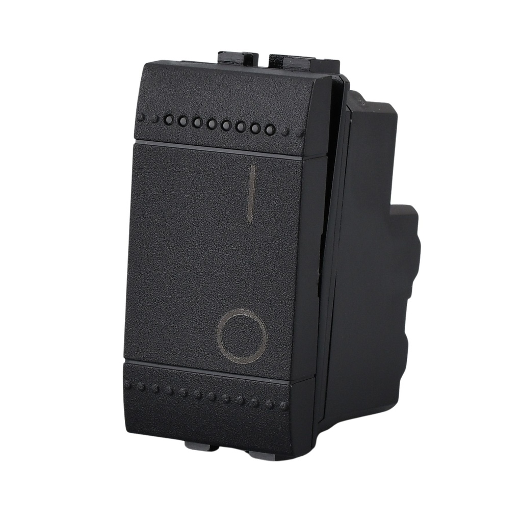 Interruttore Bipolare 2P 16A 220V MBL Nero 1M Compatibile Bticino Living International Illuminabile BLN0402