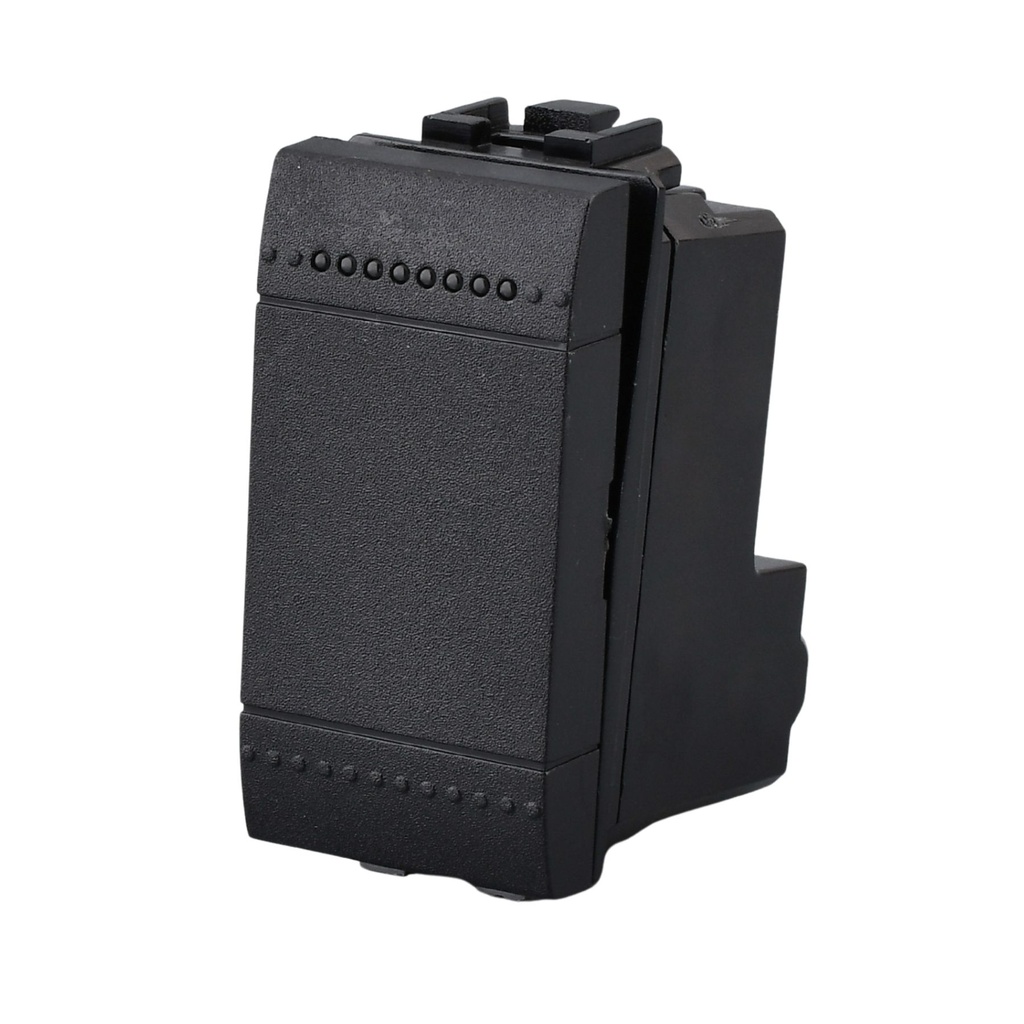 Pulsante NO 1P 16A 220V MBL Nero 1M Compatibile Bticino Living International BLN1001