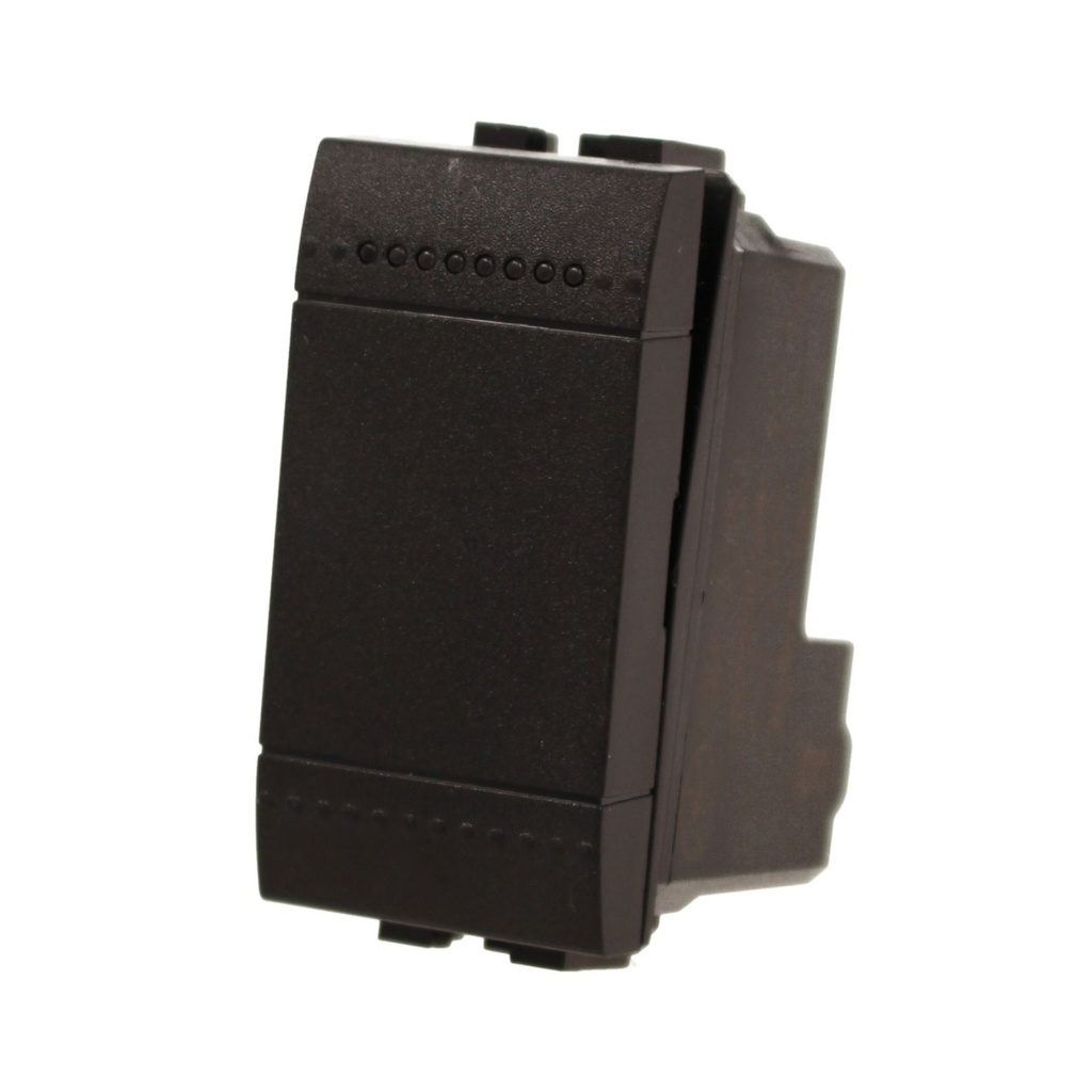 Pulsante NO 1P 16A 220V MBL Nero 1M Compatibile Bticino Living International BLN1001