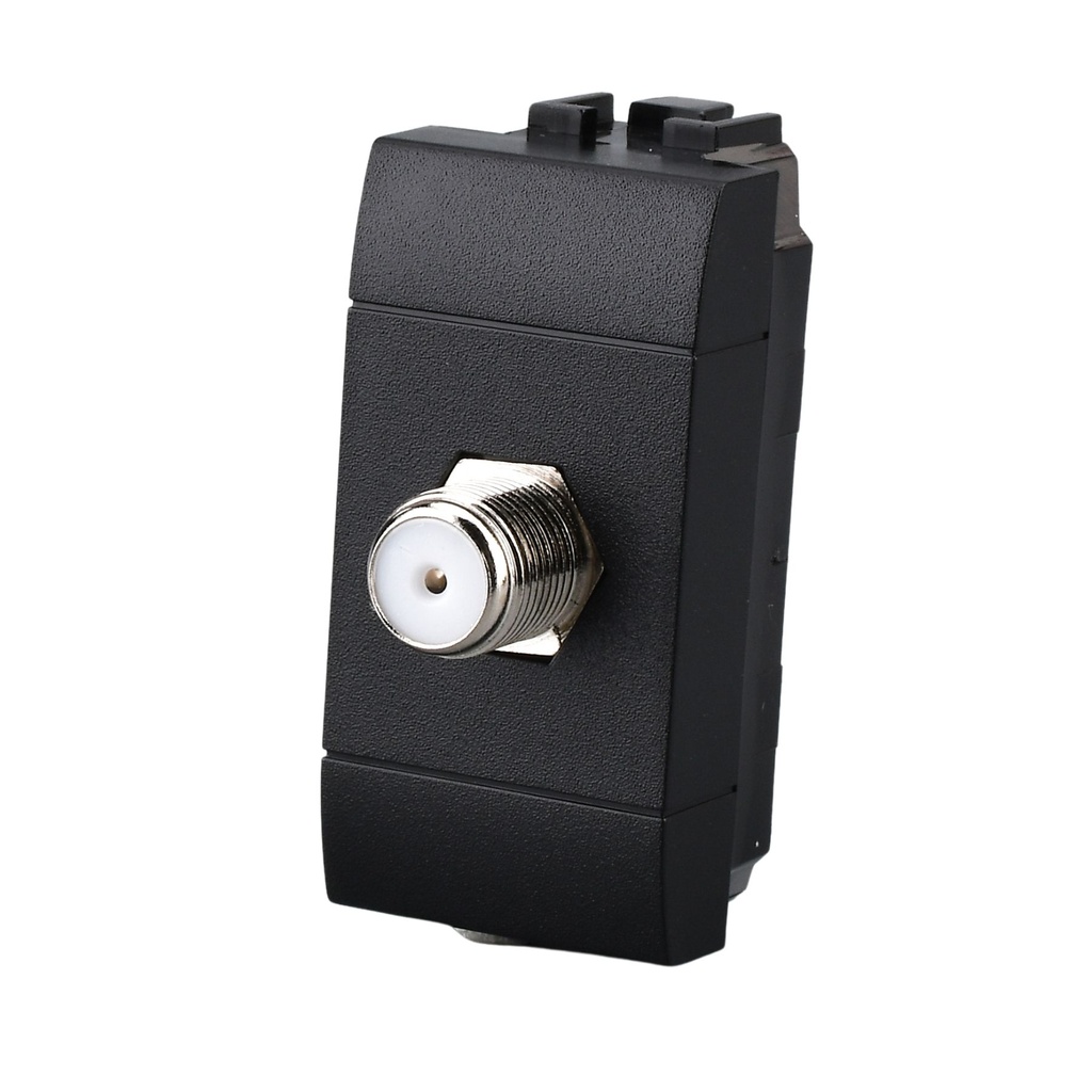 Presa TV SAT A Vite Satellitare Tipo F MBL Nero 1M Compatibile Bticino Living International BLN2252