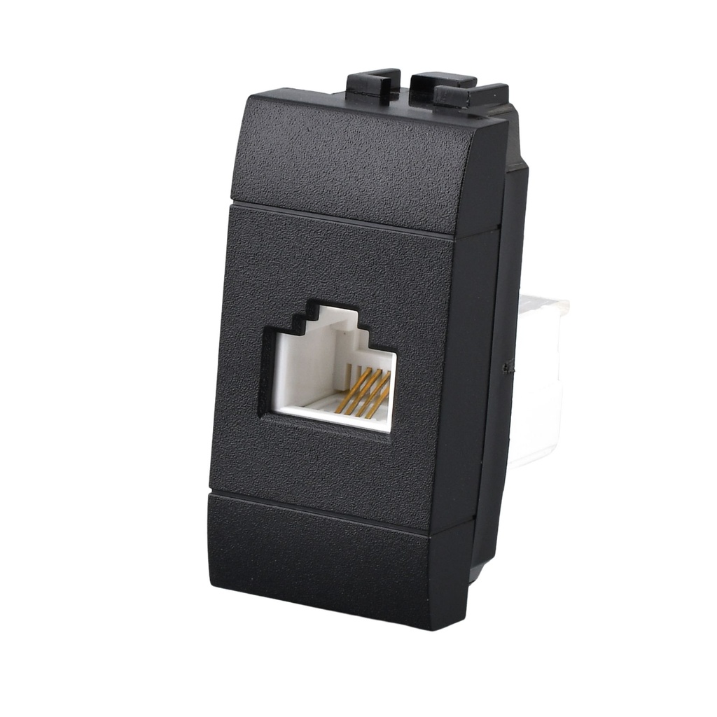 Connettore Telefonica Presa RJ11 MBL Nero 1M Compatibile Bticino Living International BLN2354