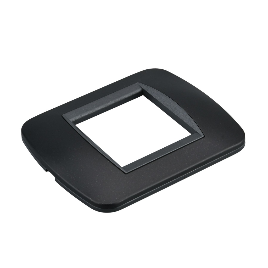 Placca Plastica Ovale MBL 2M Nero Compatibile Bticino Living