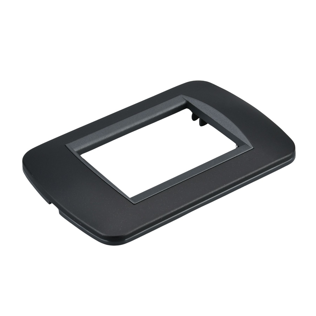 Placca Plastica Ovale MBL 3M Nero Compatibile Bticino Living BLN88302