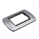 Placca Plastica Ovale MBL 3M Grigio Compatibile Bticino Living BLN88306