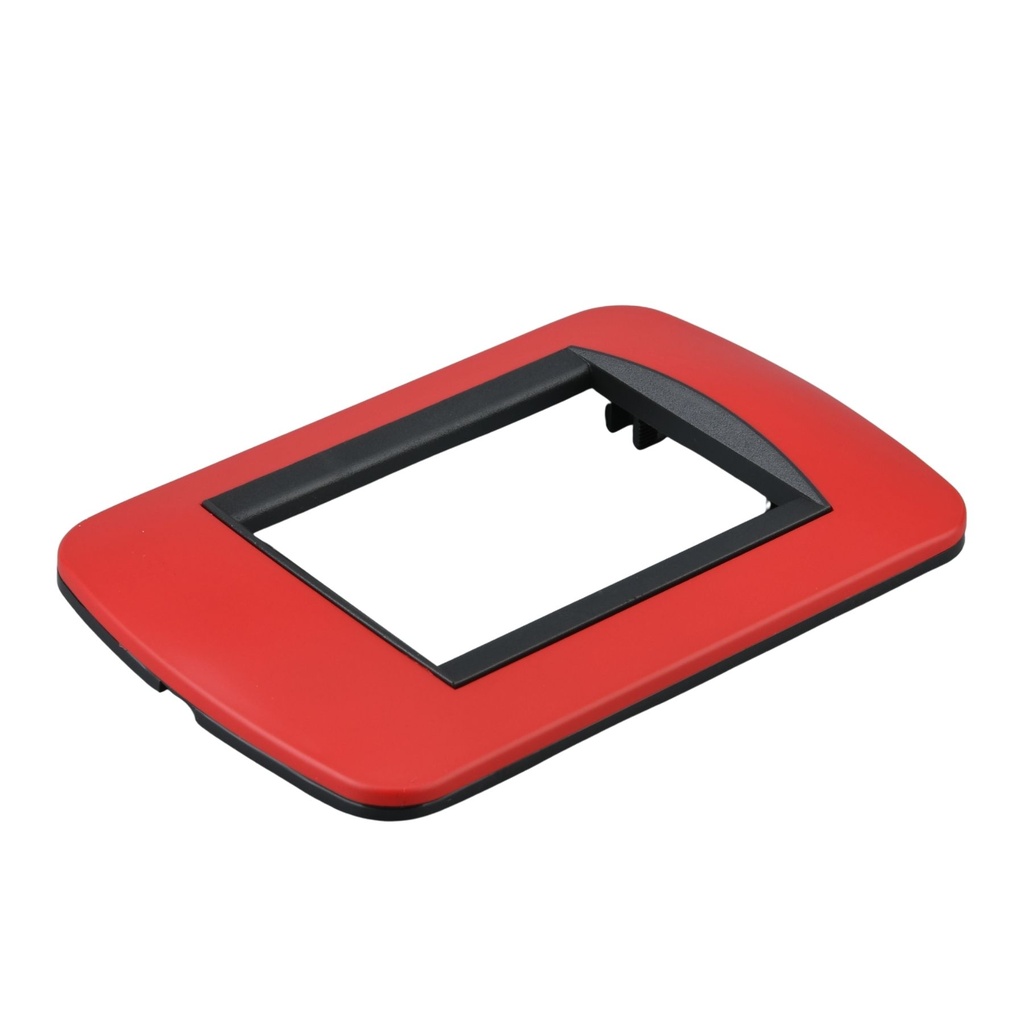 Placca Plastica Ovale MBL 3M Rosso Compatibile Bticino Living