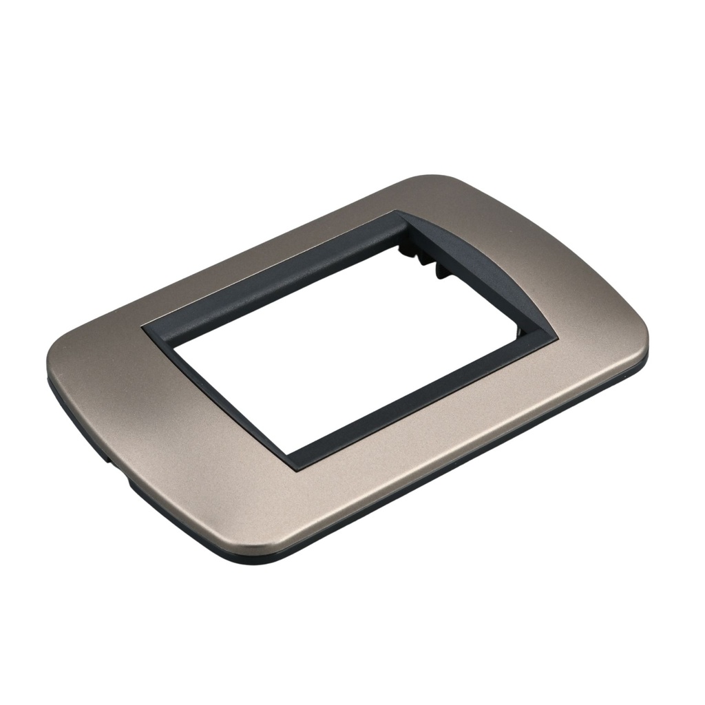 Placca Plastica Ovale MBL 3M Bronzo Compatibile Bticino Living BLN88310