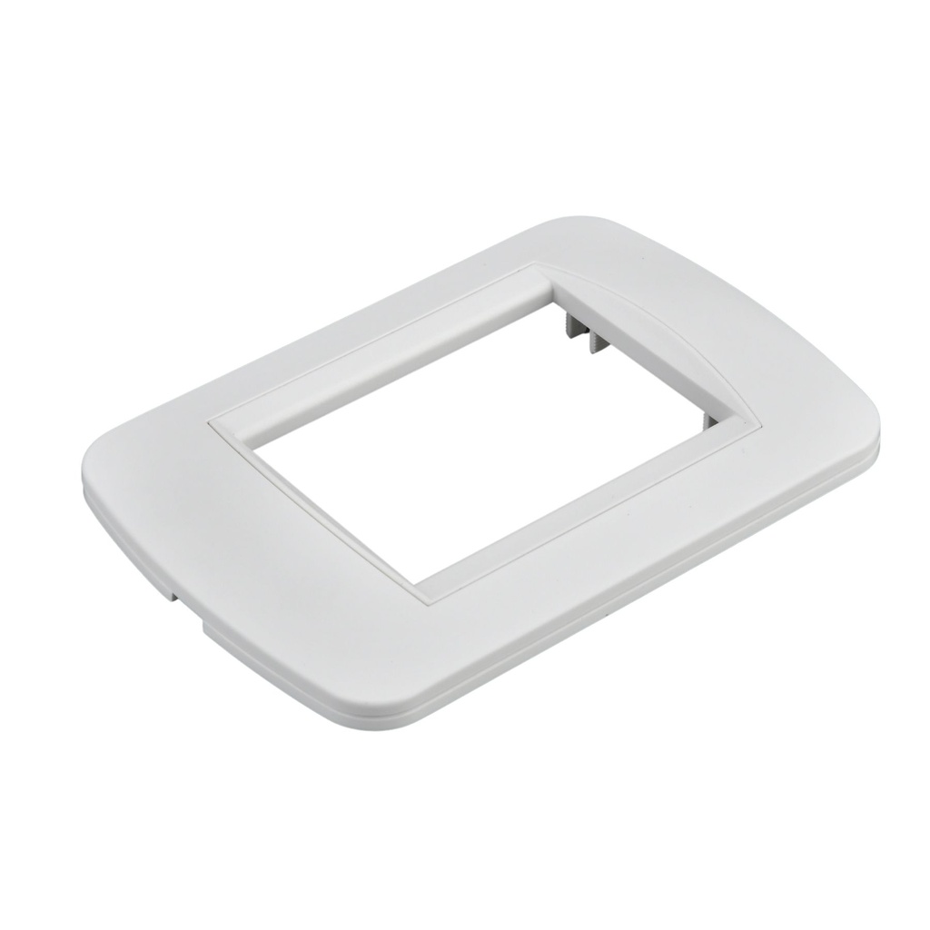 Placca Plastica Ovale MBL 3M Bianco Completo Compatibile Bticino Living BLN88318