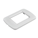 Placca Plastica Ovale MBL 3M Bianco Completo Compatibile Bticino Living BLN88318