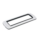 Placca Plastica Ovale MBL 7 Moduli/Posti Compatibile Bticino Living 3 Colori Disponibili