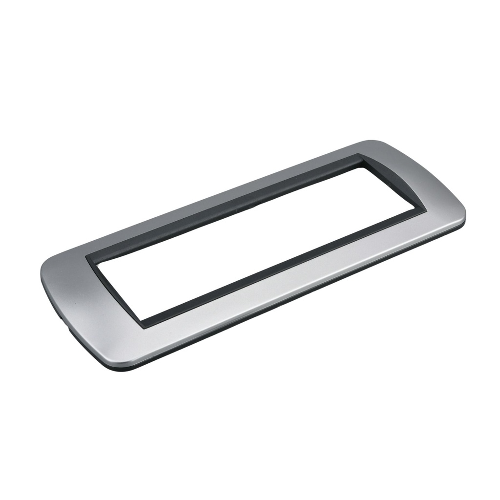 Placca Plastica Ovale MBL 7M Grigio Compatibile Bticino Living BLN88706