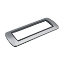 Placca Plastica Ovale MBL 7M Grigio Compatibile Bticino Living BLN88706