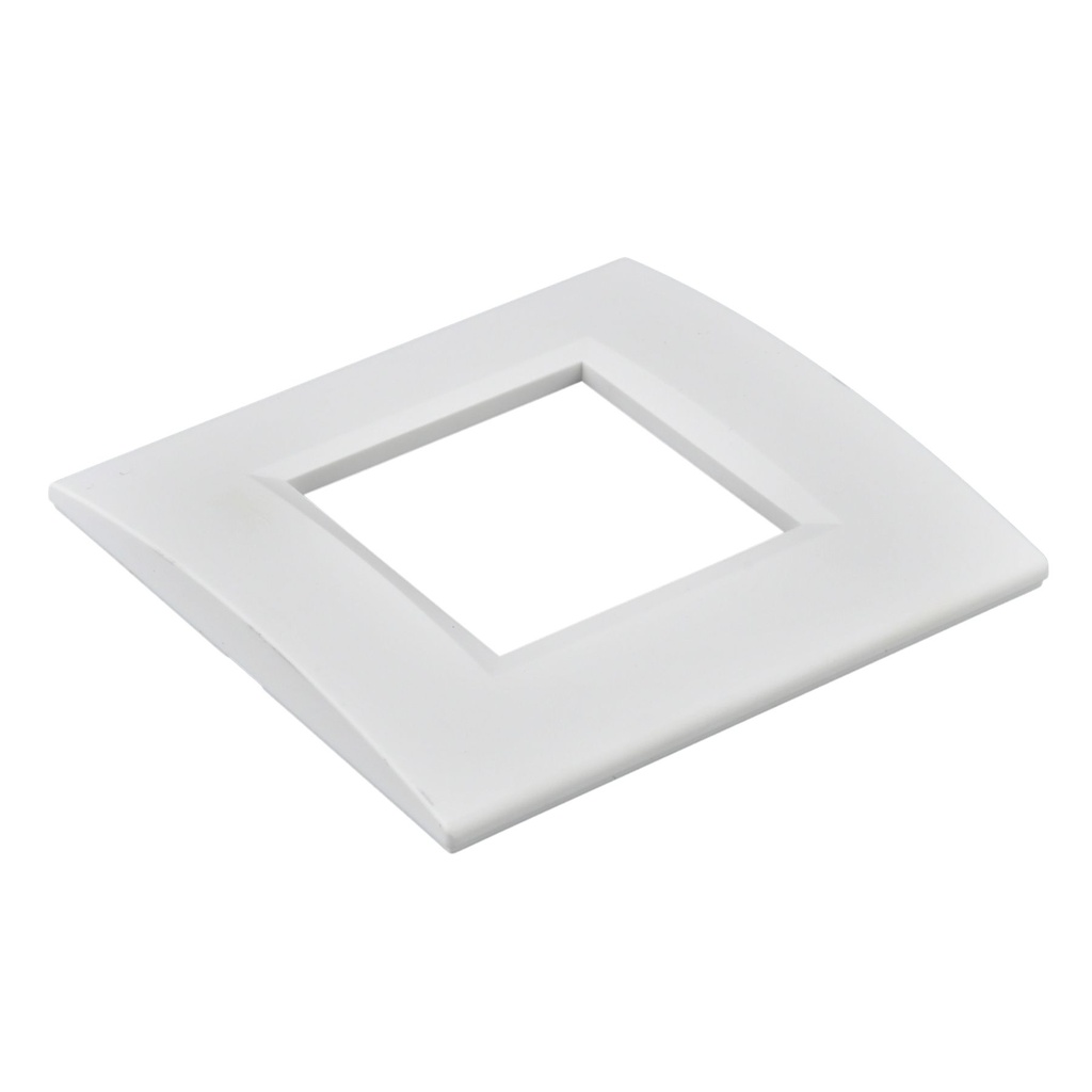[MBL74211] Placca Plastica Quadrata MBL 2 Moduli/Posti Compatibile Bticino Living, 3 Colori Disponibili (Bianco)