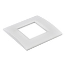 Placca Plastica Quadrata MBL 2 Moduli/Posti Compatibile Bticino Living, 3 Colori Disponibili