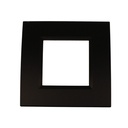 Placca Plastica Quadrata MBL 2M Nero Compatibile Bticino Living