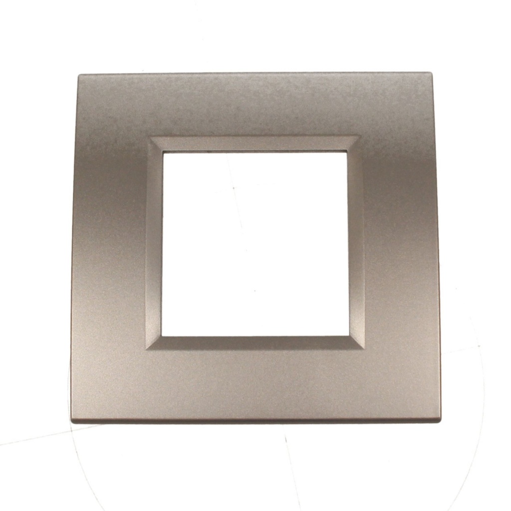 Placca Plastica Quadrata MBL 2M Grigio Compatibile Bticino Living